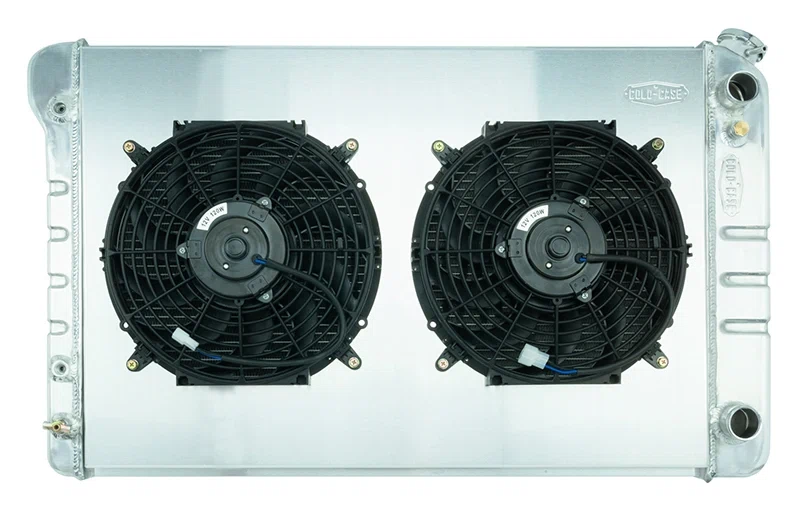 77-87 Pickup Truck 21 Inch LS Swap Aluminum Radiator AT and 12 Inch Fan Kit
